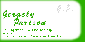 gergely parison business card
